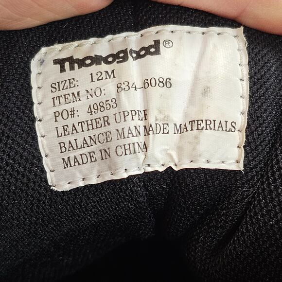 Thorogood Tactical Work Boots Mens 12 Black Leather 834-6086 6" Lace Up GUC - Picture 10 of 12